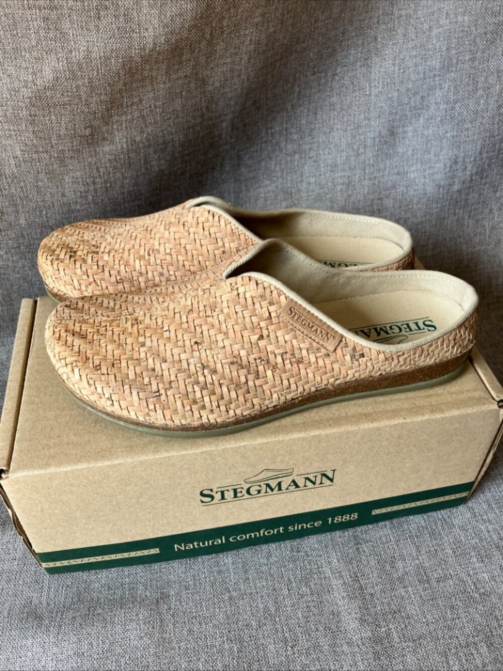 Stegmann Women's Maria Mule Woven Cork Slip-On Comfort Career Shoe Size 7.5 - Picture 2 of 10
